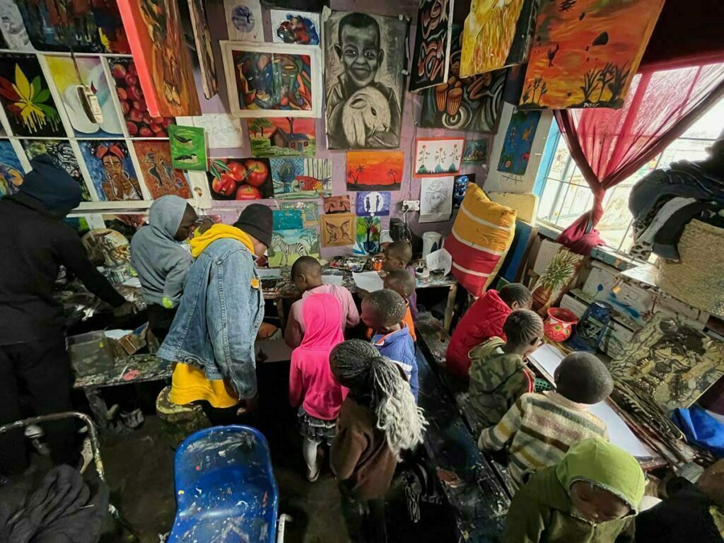 Kibera Art Institute
Children learning the skill of drawing
Art Institute
Slums
Art in slums
Peace